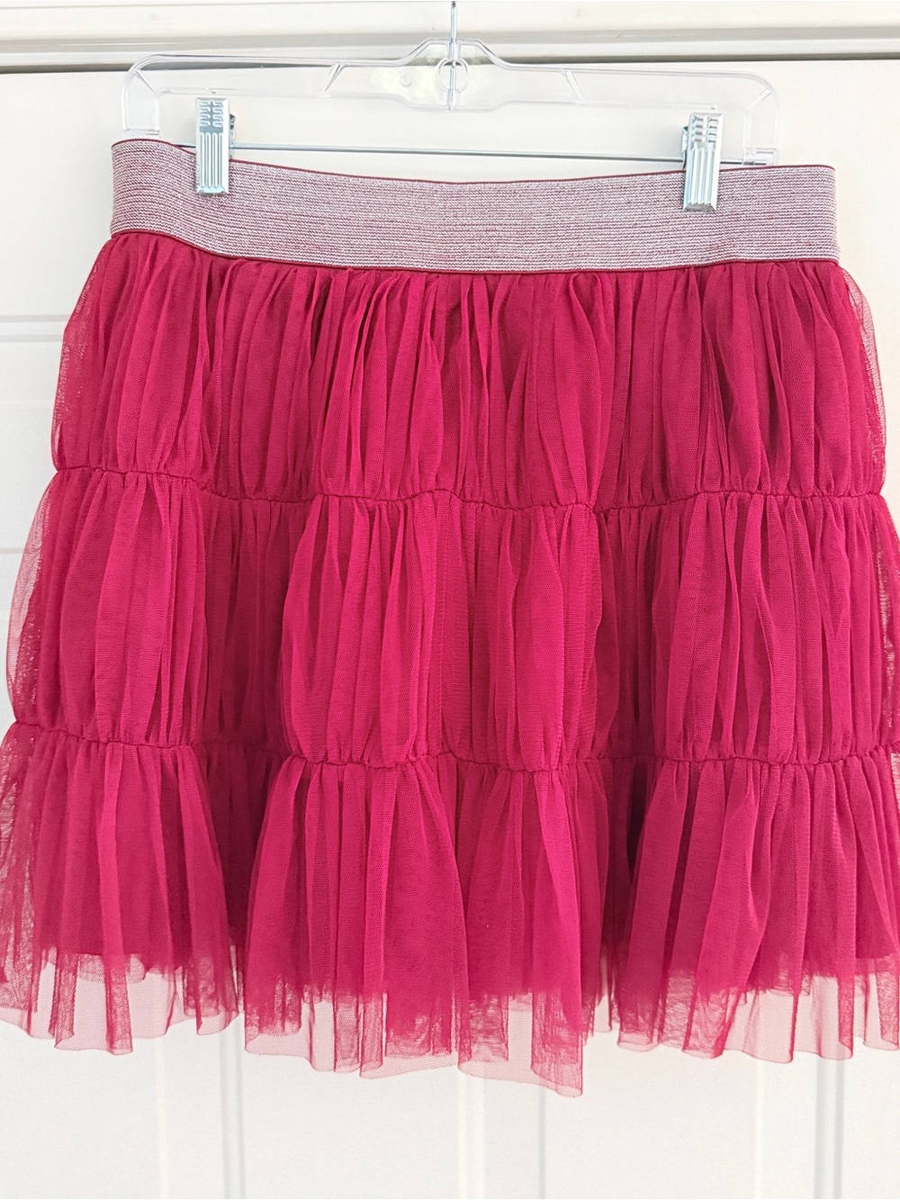 Two by twelve Los‎ Angeles Women’s Fuchsia Tiered Tulle Skirt. Sz L